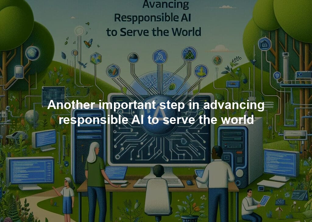 Another important step in advancing responsible AI to serve the world