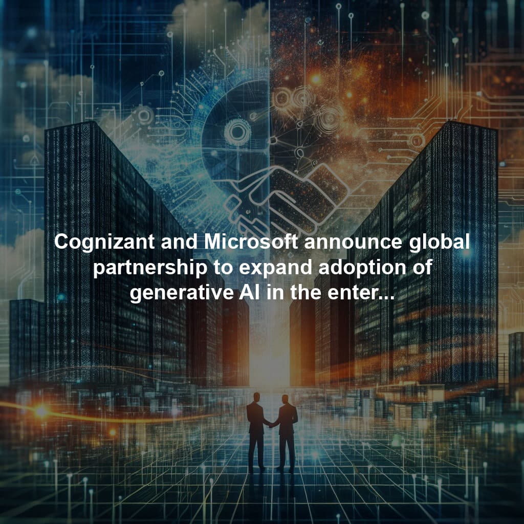 Cognizant and Microsoft announce global partnership to expand adoption ...