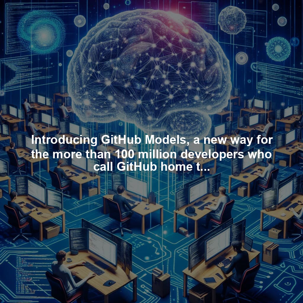 Introducing GitHub Models, a new way for the more than 100 million ...