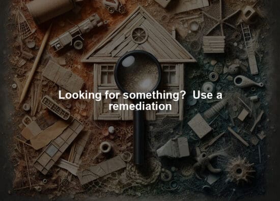 Looking for something?  Use a remediation