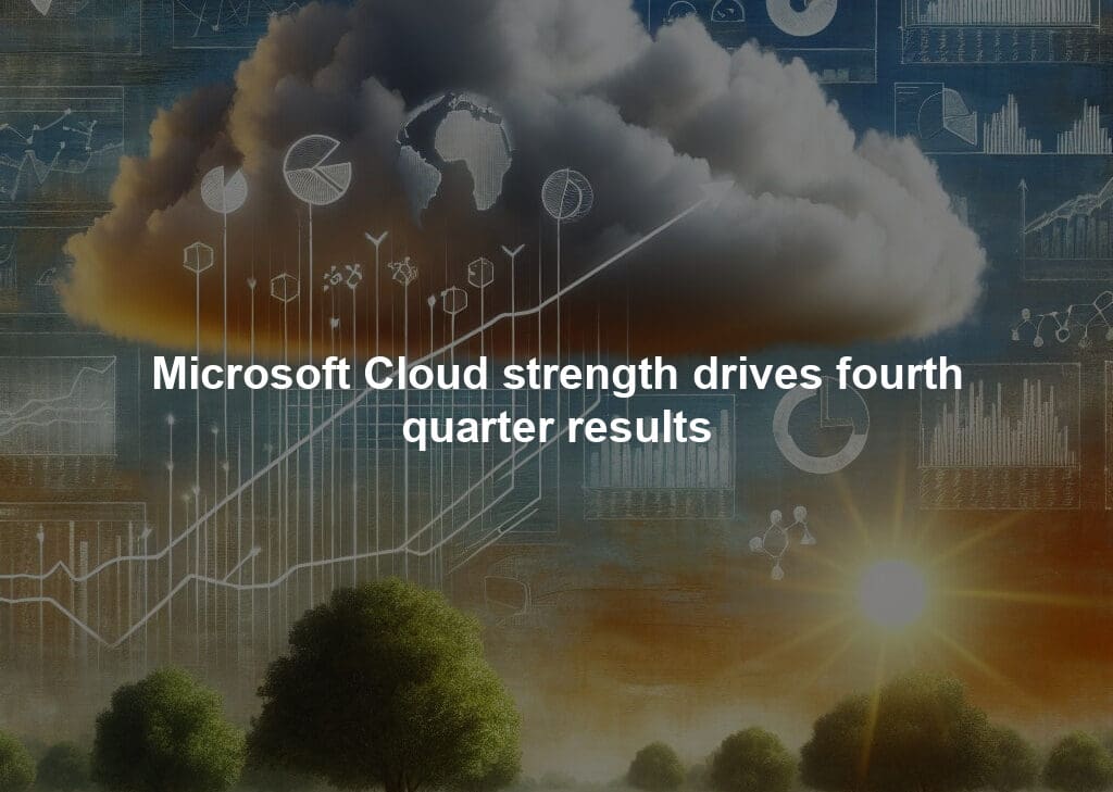 Microsoft Cloud strength drives fourth quarter results