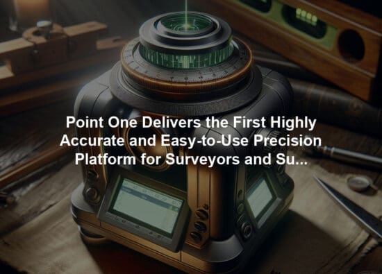 Point One Delivers the First Highly Accurate and Easy-to-Use Precision Platform for Surveyors and Surveying Tool Manufacturers