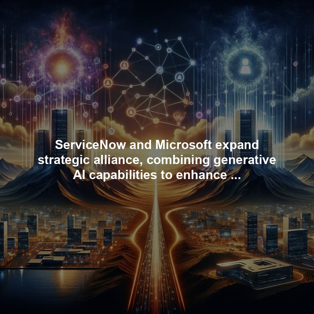 ServiceNow and Microsoft expand strategic alliance, combining generative AI capabilities to enhance choice and flexibility