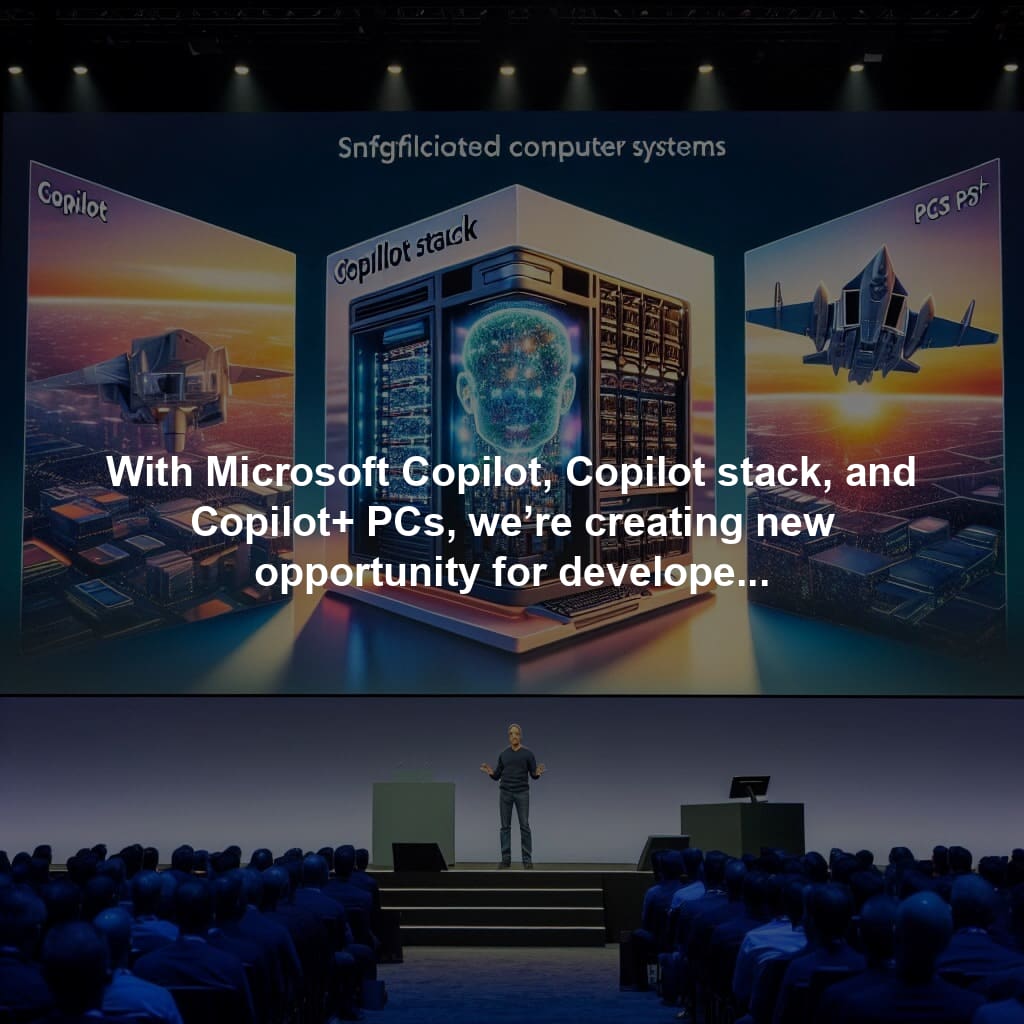 With Microsoft Copilot, Copilot stack, and Copilot+ PCs, we’re creating ...